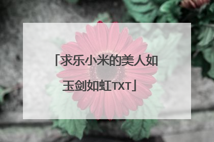 求乐小米的美人如玉剑如虹TXT