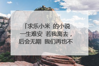 求乐小米 的小说 一生难安 若我离去，后会无期 我们再也不会遇见爱情 我是你身体长出的妖娆的花 4部的TXT