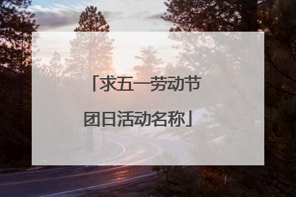 求五一劳动节团日活动名称