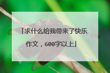 求什么给我带来了快乐作文,600字以上