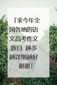 求今年全国各地的语文高考作文题目 越多越详细越好 谢谢