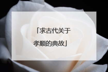 求古代关于孝顺的典故