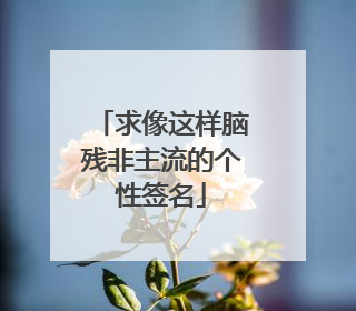 求像这样脑残非主流的个性签名