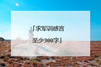 求军训感言 至少300字