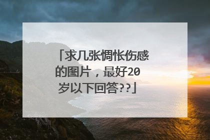 求几张惆怅伤感的图片,最好20岁以下回答??