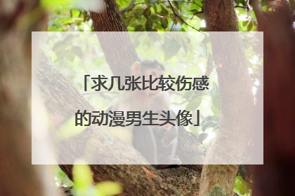 求几张比较伤感的动漫男生头像