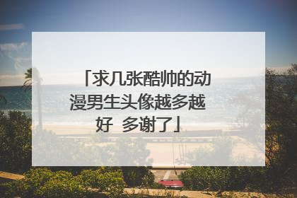 求几张酷帅的动漫男生头像越多越好 多谢了