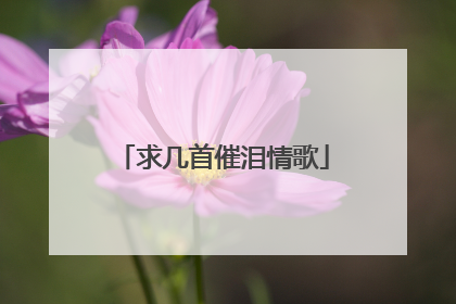 求几首催泪情歌