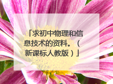 求初中物理和信息技术的资料。(新课标人教版)