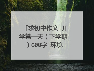 求初中作文 开学第一天（下学期）600字 环境是阴天.人多 在此谢谢了！！！
