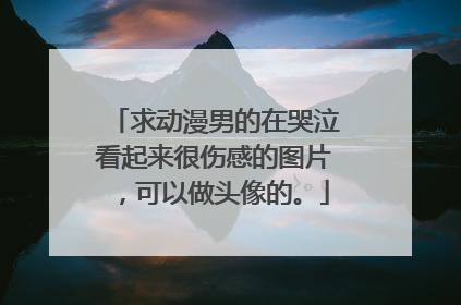求动漫男的在哭泣看起来很伤感的图片,可以做头像的。