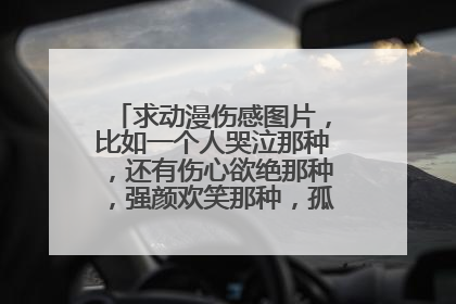 求动漫伤感图片,比如一个人哭泣那种,还有伤心欲绝那种,强颜欢笑那种,孤独那种,谢谢