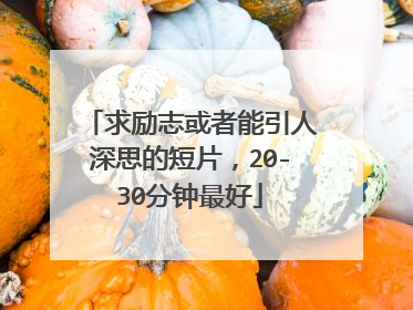 求励志或者能引人深思的短片,20-30分钟最好