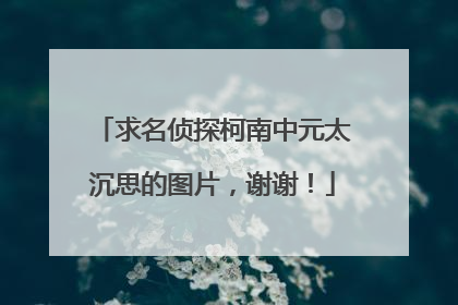 求名侦探柯南中元太沉思的图片，谢谢！