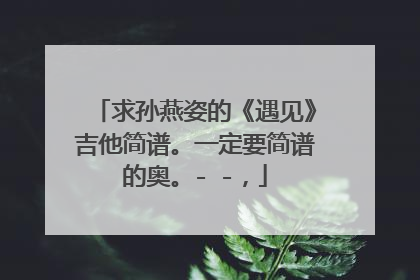 求孙燕姿的《遇见》吉他简谱。一定要简谱的奥。- -，