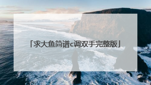 求大鱼简谱c调双手完整版