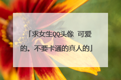 求女生QQ头像 可爱的。不要卡通的真人的