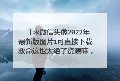求微信头像2022年最新版图片1可直接下载救命这也太绝了资源嘛，高清免费谢谢！！