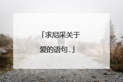 求尼采关于爱的语句.