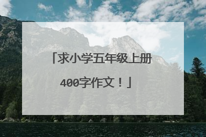 求小学五年级上册400字作文!