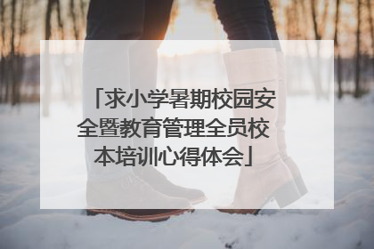 求小学暑期校园安全暨教育管理全员校本培训心得体会