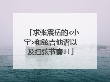 求张震岳的<小宇>和弦吉他谱以及扫弦节奏!!
