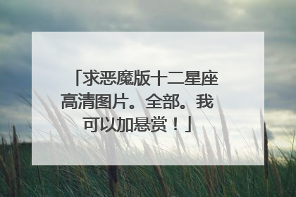 求恶魔版十二星座高清图片。全部。我可以加悬赏！