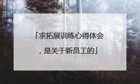 求拓展训练心得体会,是关于新员工的