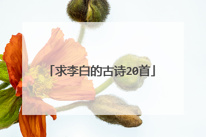 求李白的古诗20首