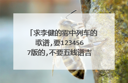 求李健的雾中列车的歌谱,要1234567版的,不要五线谱吉他谱等.想学唱.