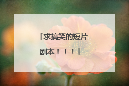 求搞笑的短片剧本！！！