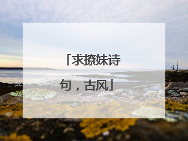 求撩妹诗句,古风