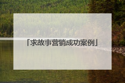 求故事营销成功案例