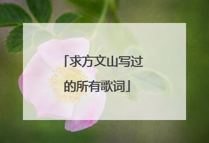 求方文山写过的所有歌词