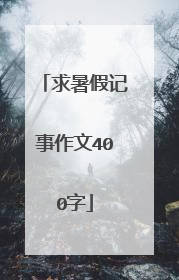 求暑假记事作文400字