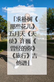 求朴树《那些花儿》五月天《天使》许巍《曾经的你》《旅行》吉他谱