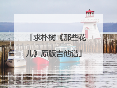 求朴树《那些花儿》原版吉他谱