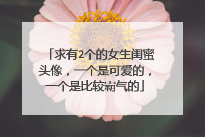 求有2个的女生闺蜜头像,一个是可爱的,一个是比较霸气的