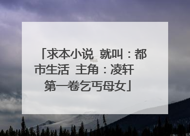 求本小说 就叫：都市生活 主角：凌轩 第一卷乞丐母女
