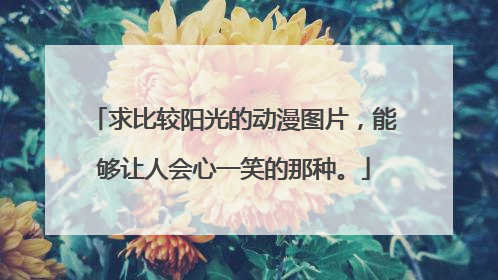 求比较阳光的动漫图片，能够让人会心一笑的那种。