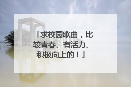 求校园歌曲，比较青春、有活力、积极向上的！