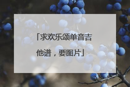 求欢乐颂单音吉他谱,要图片