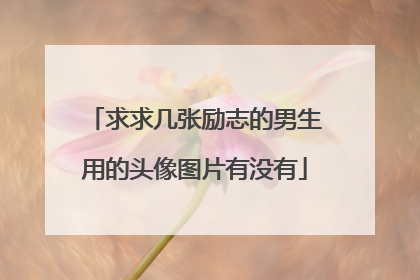 求求几张励志的男生用的头像图片有没有