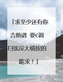 求至少还有你吉他谱 要C调扫弦没大横按的 跪求！