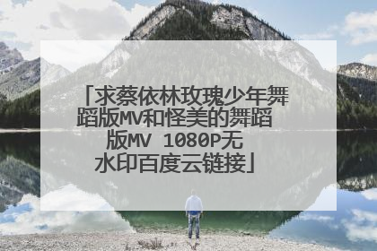 求蔡依林玫瑰少年舞蹈版MV和怪美的舞蹈版MV 1080P无水印百度云链接