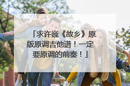 求许巍《故乡》原版原调吉他谱！一定要原调的前奏！