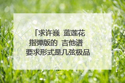 求许巍 蓝莲花 指弹版的 吉他谱 要求形式是几弦极品的方式 本人看不懂吉他谱 不要上图