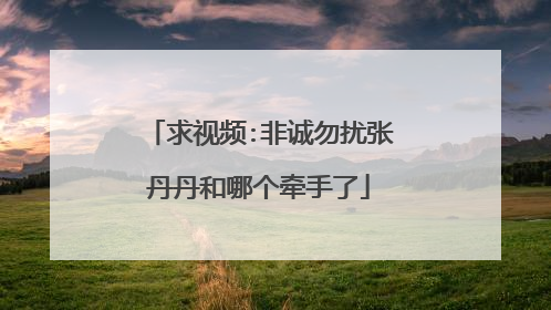 求视频:非诚勿扰张丹丹和哪个牵手了