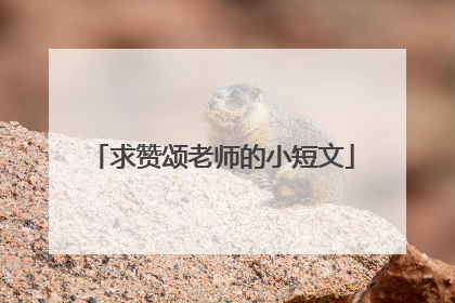 求赞颂老师的小短文