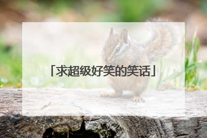 求超级好笑的笑话